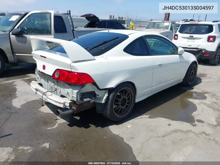 2003 Acura Rsx Type S VIN: JH4DC53013S004597 Lot: 45597904