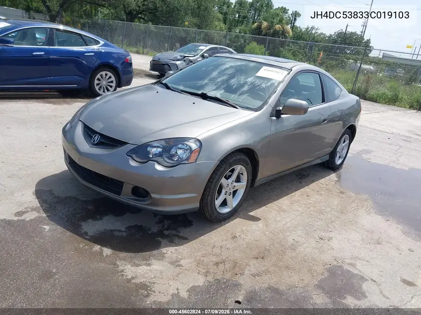 2003 Acura Rsx VIN: JH4DC53833C019103 Lot: 45602824