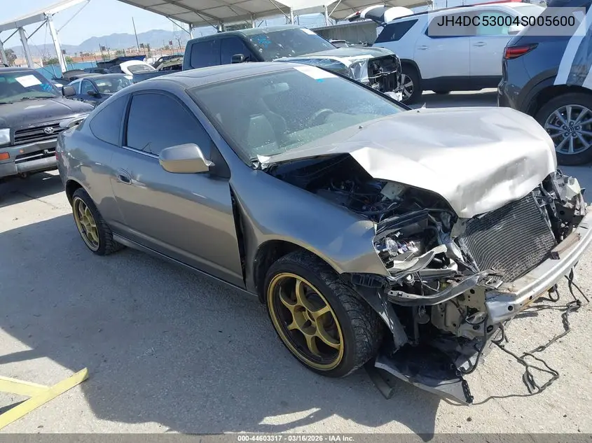 2004 Acura Rsx Type S VIN: JH4DC53004S005600 Lot: 44603317