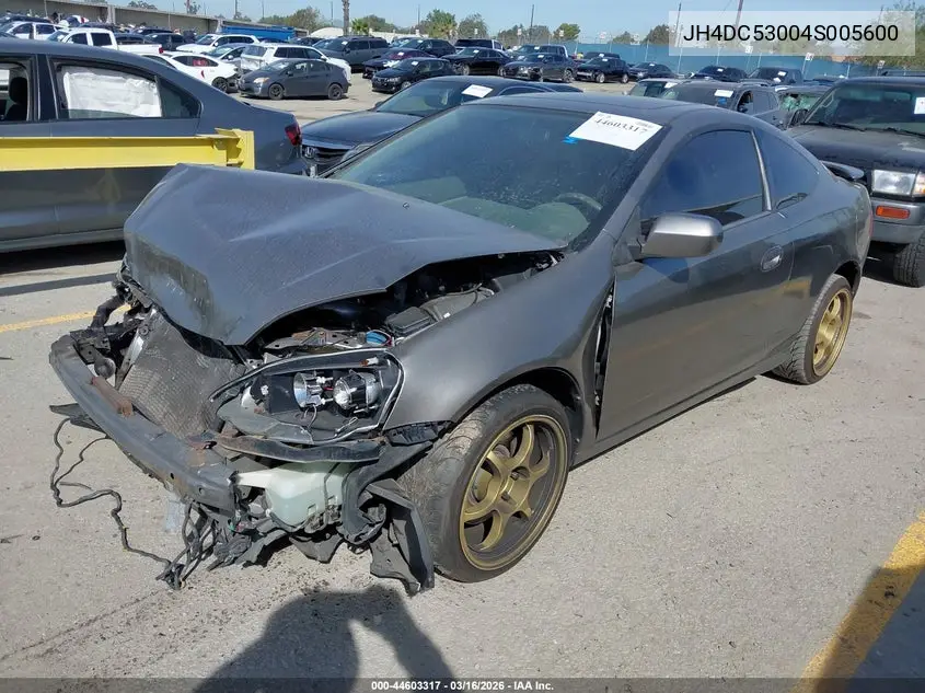 2004 Acura Rsx Type S VIN: JH4DC53004S005600 Lot: 44603317