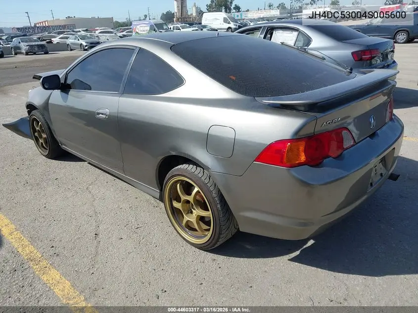 2004 Acura Rsx Type S VIN: JH4DC53004S005600 Lot: 44603317