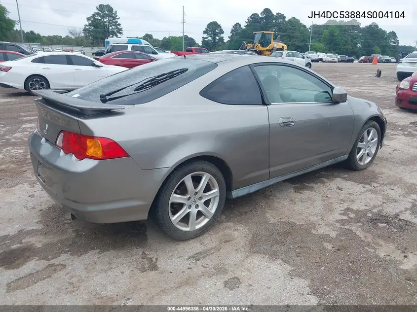 2004 Acura Rsx VIN: JH4DC53884S004104 Lot: 44996386