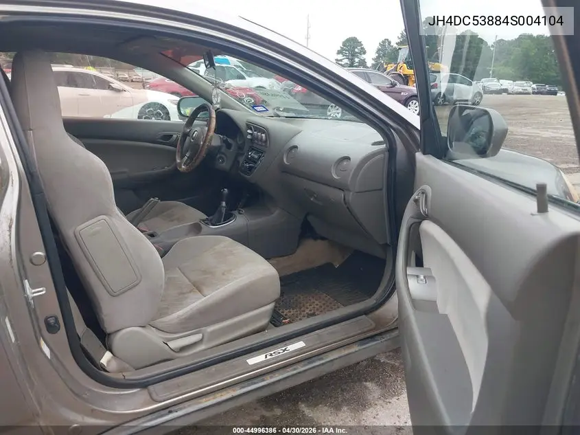2004 Acura Rsx VIN: JH4DC53884S004104 Lot: 44996386