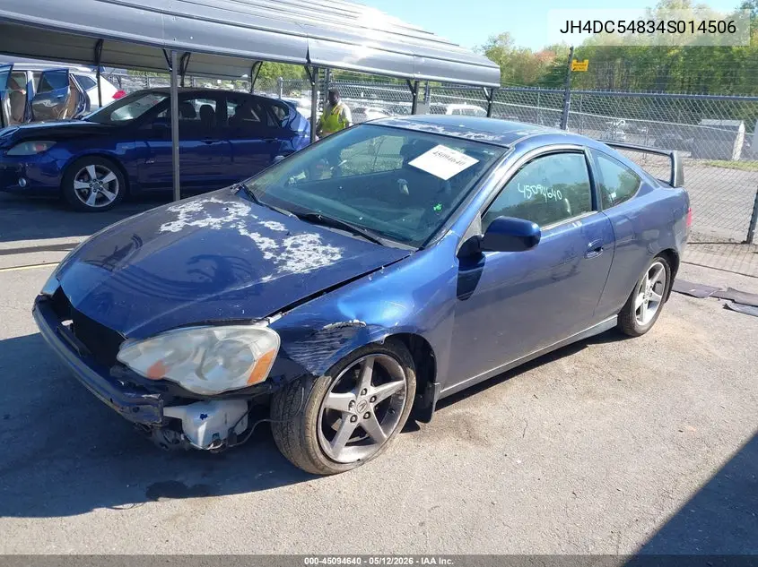 2004 Acura Rsx VIN: JH4DC54834S014506 Lot: 45094640
