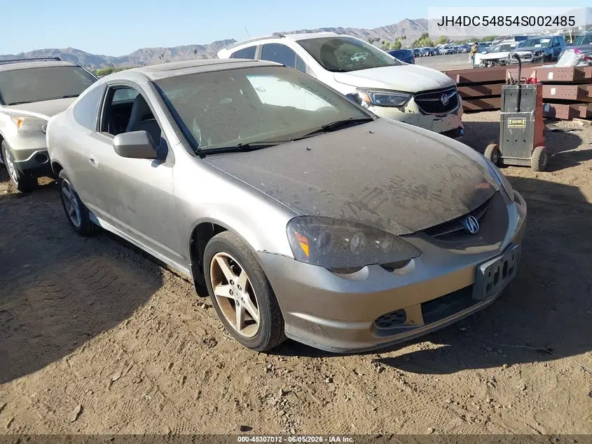 2004 Acura Rsx VIN: JH4DC54854S002485 Lot: 45307012