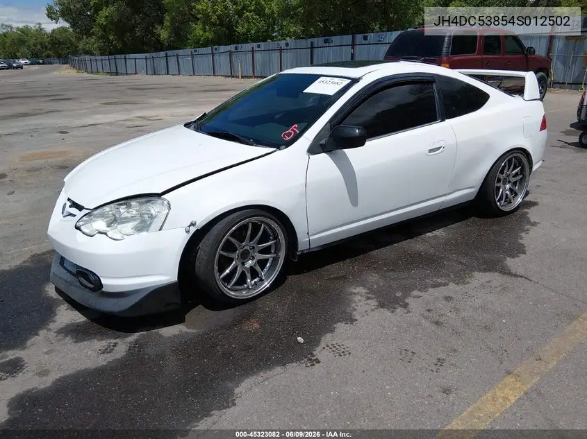 2004 Acura Rsx VIN: JH4DC53854S012502 Lot: 45323082