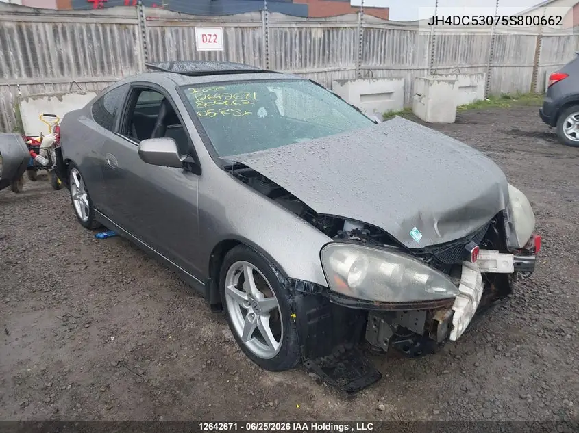 2005 Acura Rsx VIN: JH4DC53075S800662 Lot: 12642671
