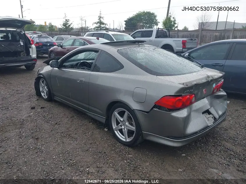 2005 Acura Rsx VIN: JH4DC53075S800662 Lot: 12642671