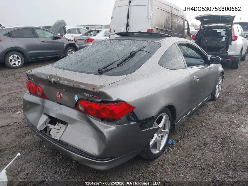2005 Acura Rsx VIN: JH4DC53075S800662 Lot: 12642671