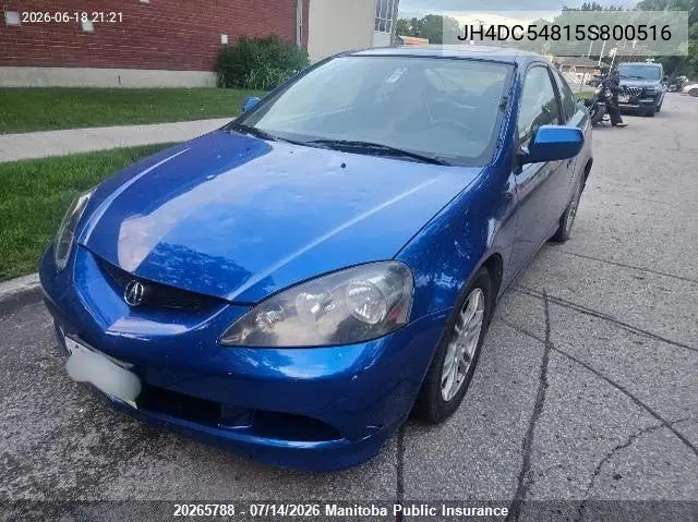 2005 Acura Rsx Premium VIN: JH4DC54815S800516 Lot: 20265788