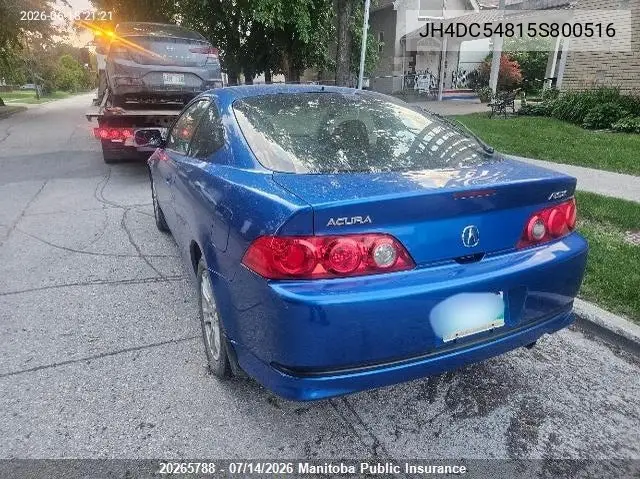2005 Acura Rsx Premium VIN: JH4DC54815S800516 Lot: 20265788