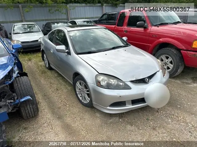 2005 Acura Rsx Premium VIN: JH4DC548X5S800367 Lot: 20267798