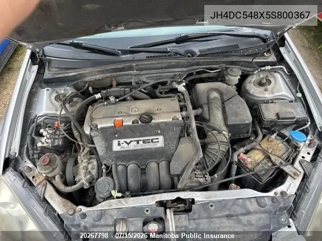 2005 Acura Rsx Premium VIN: JH4DC548X5S800367 Lot: 20267798