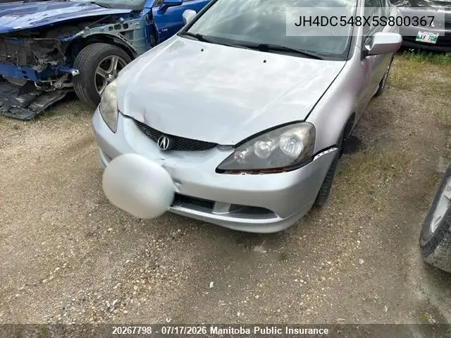 2005 Acura Rsx Premium VIN: JH4DC548X5S800367 Lot: 20267798