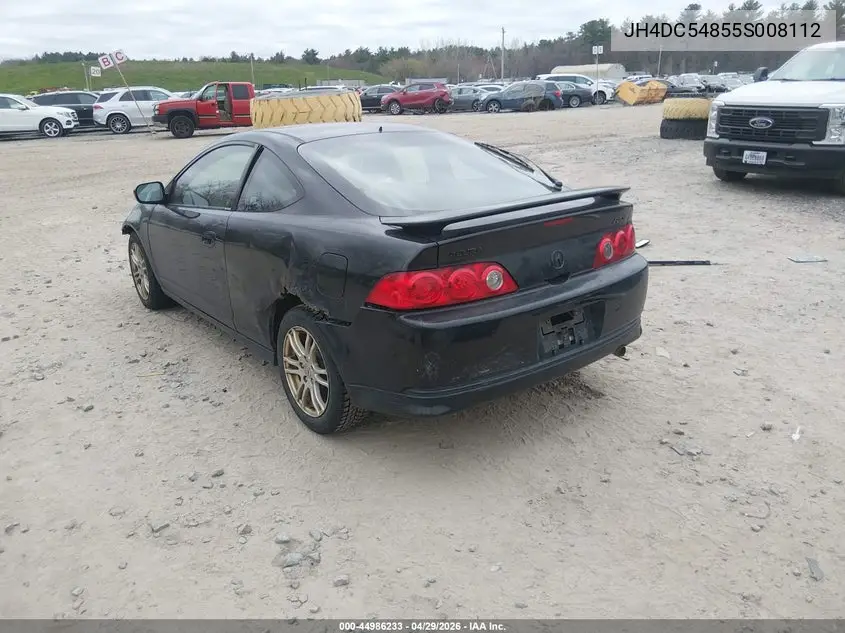 2005 Acura Rsx VIN: JH4DC54855S008112 Lot: 44986233