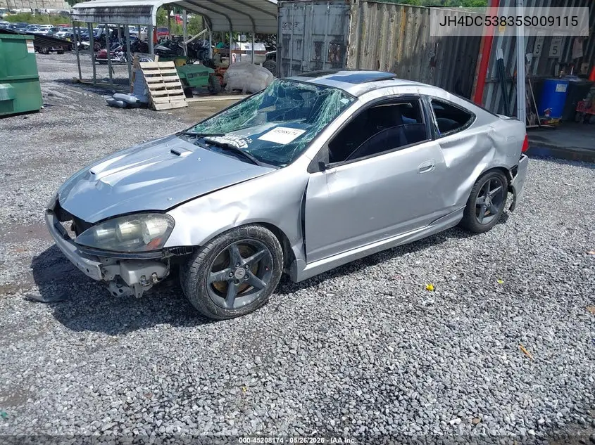 2005 Acura Rsx VIN: JH4DC53835S009115 Lot: 45208174