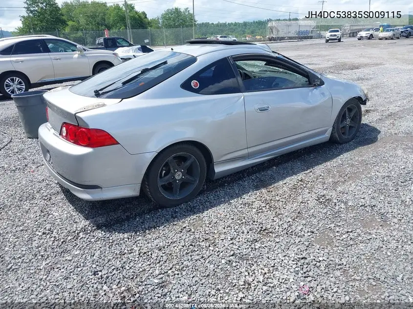 2005 Acura Rsx VIN: JH4DC53835S009115 Lot: 45208174