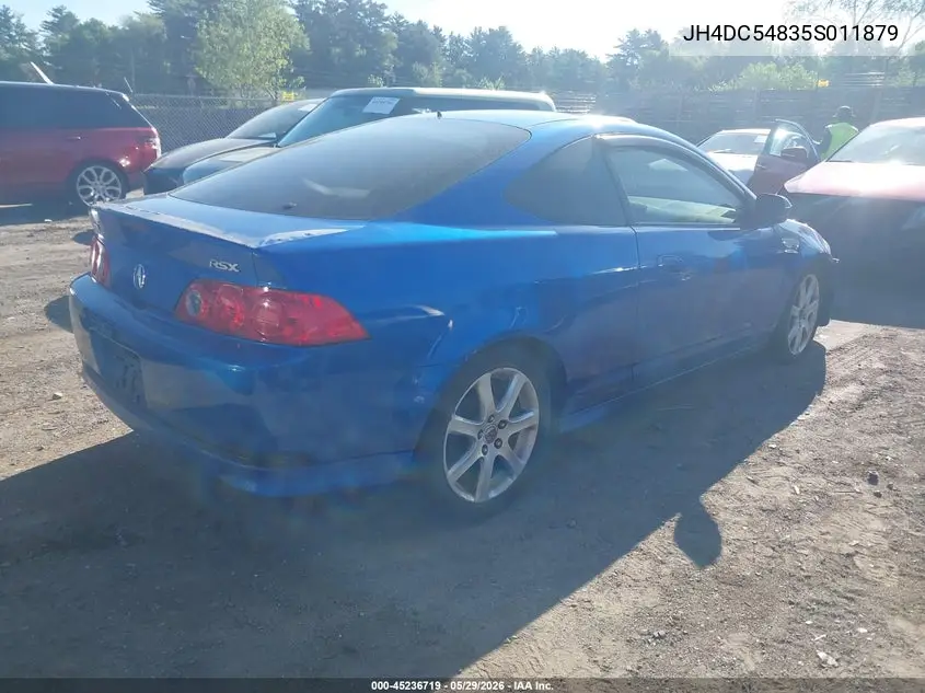 2005 Acura Rsx VIN: JH4DC54835S011879 Lot: 45236719