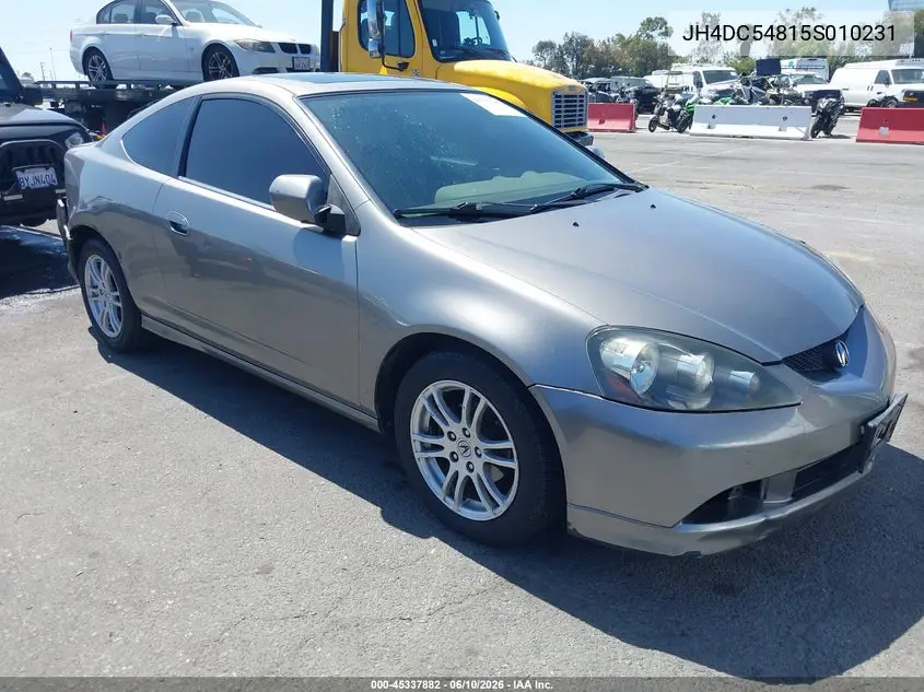 2005 Acura Rsx VIN: JH4DC54815S010231 Lot: 45337882