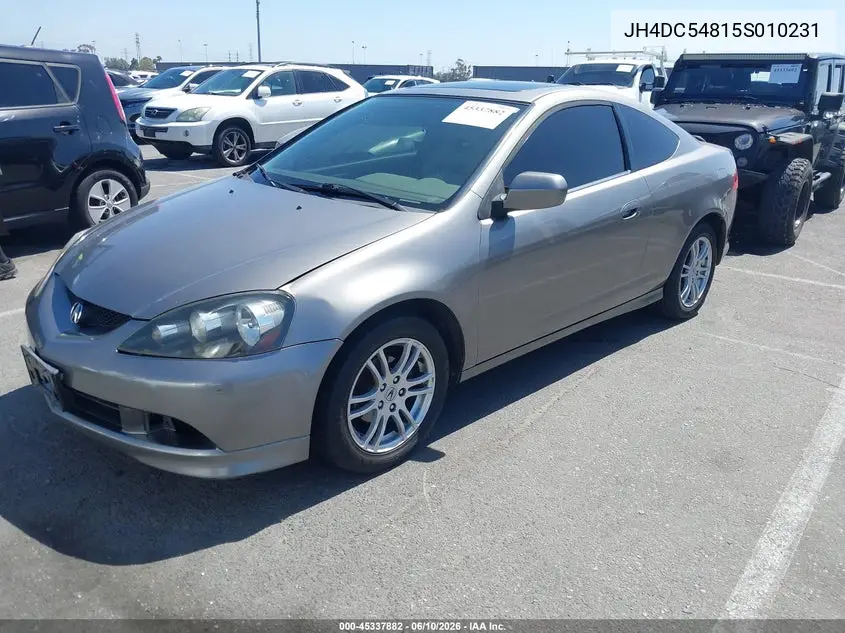 2005 Acura Rsx VIN: JH4DC54815S010231 Lot: 45337882