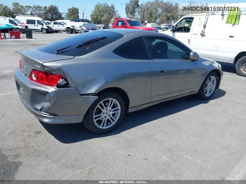 2005 Acura Rsx VIN: JH4DC54815S010231 Lot: 45337882