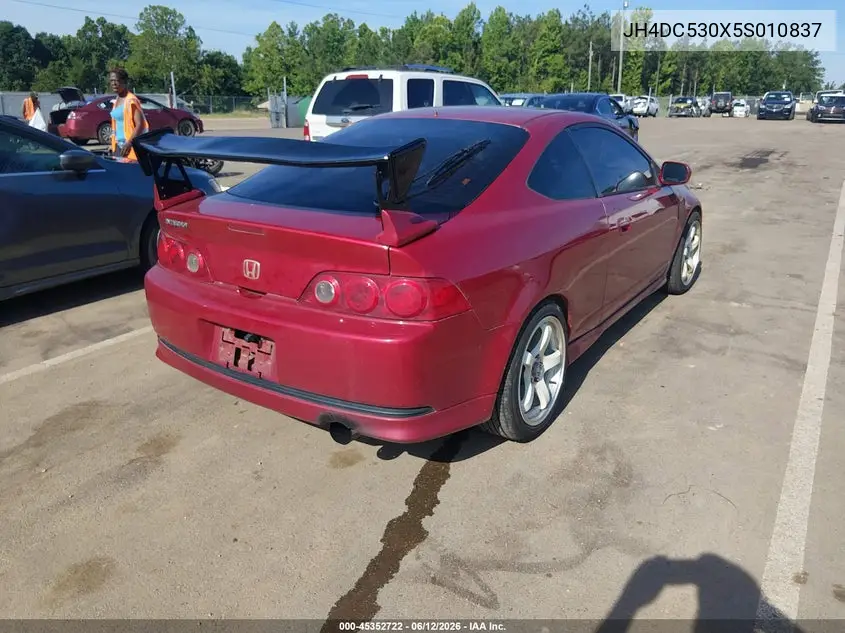 2005 Acura Rsx Type S VIN: JH4DC530X5S010837 Lot: 45352722
