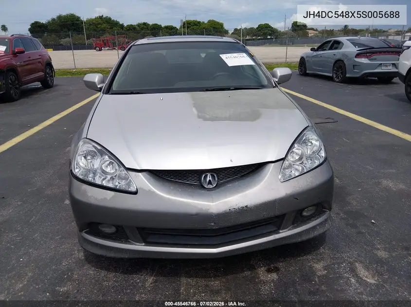 2005 Acura Rsx VIN: JH4DC548X5S005688 Lot: 45546766