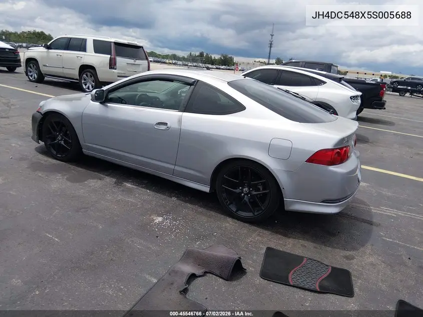 2005 Acura Rsx VIN: JH4DC548X5S005688 Lot: 45546766