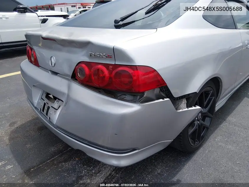2005 Acura Rsx VIN: JH4DC548X5S005688 Lot: 45546766