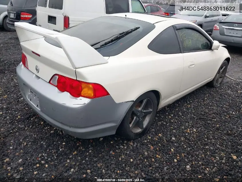 2006 Acura Rsx VIN: JH4DC54886S011622 Lot: 41988748