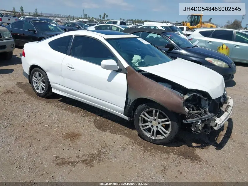 2006 Acura Rsx VIN: JH4DC54846S002545 Lot: 45128900