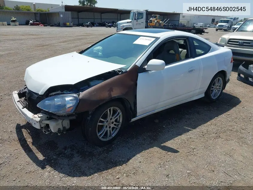 2006 Acura Rsx VIN: JH4DC54846S002545 Lot: 45128900