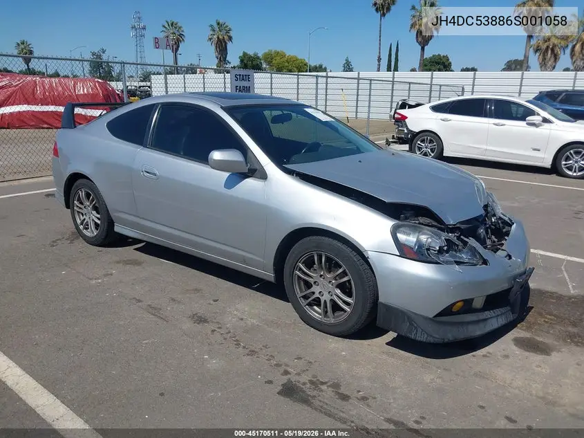 2006 Acura Rsx VIN: JH4DC53886S001058 Lot: 45170511