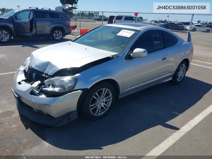 2006 Acura Rsx VIN: JH4DC53886S001058 Lot: 45170511