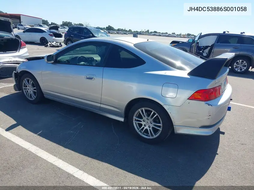 2006 Acura Rsx VIN: JH4DC53886S001058 Lot: 45170511