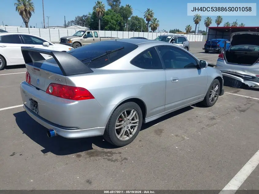 2006 Acura Rsx VIN: JH4DC53886S001058 Lot: 45170511