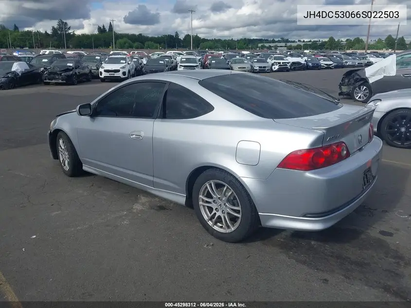 2006 Acura Rsx Type S VIN: JH4DC53066S022503 Lot: 45298312