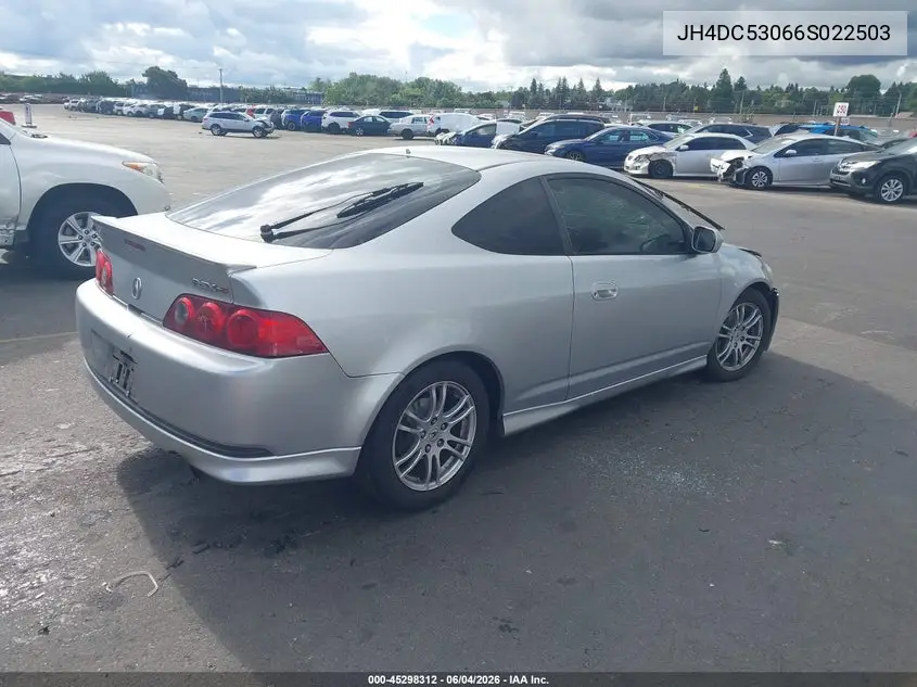 2006 Acura Rsx Type S VIN: JH4DC53066S022503 Lot: 45298312