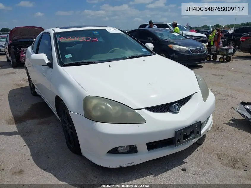 2006 Acura Rsx VIN: JH4DC54876S009117 Lot: 45321323