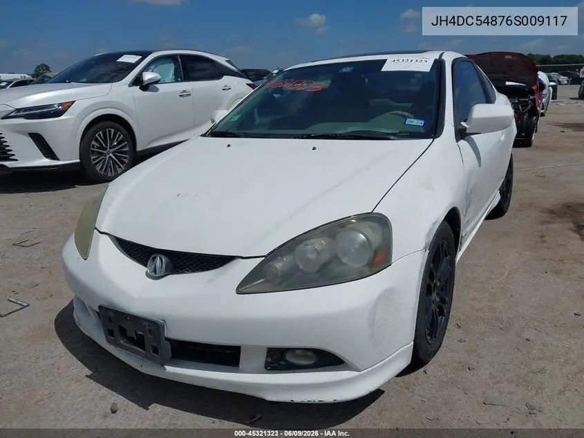 2006 Acura Rsx VIN: JH4DC54876S009117 Lot: 45321323