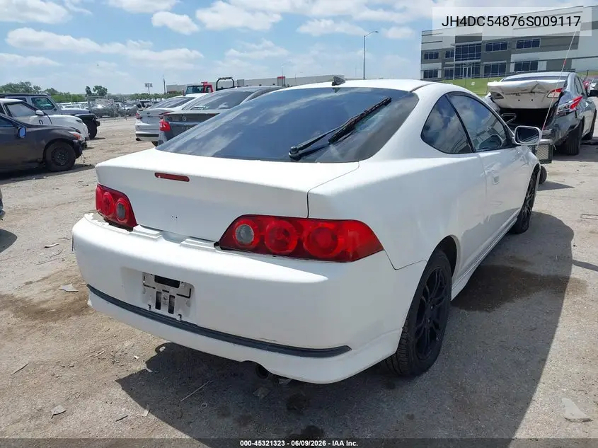 2006 Acura Rsx VIN: JH4DC54876S009117 Lot: 45321323