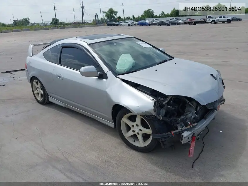 2006 Acura Rsx VIN: JH4DC53826S015604 Lot: 45495988