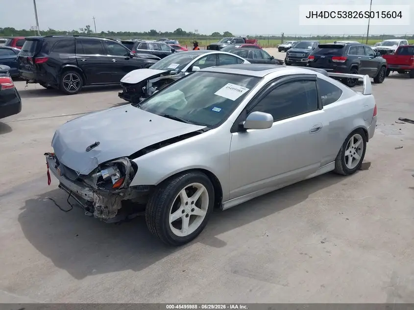 2006 Acura Rsx VIN: JH4DC53826S015604 Lot: 45495988