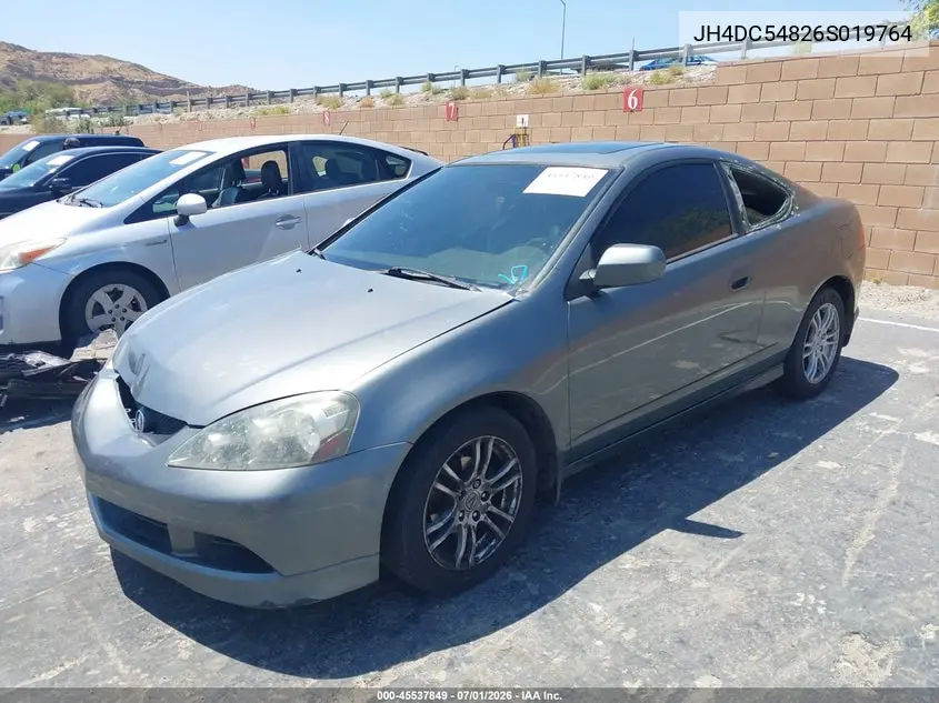 2006 Acura Rsx VIN: JH4DC54826S019764 Lot: 45537849