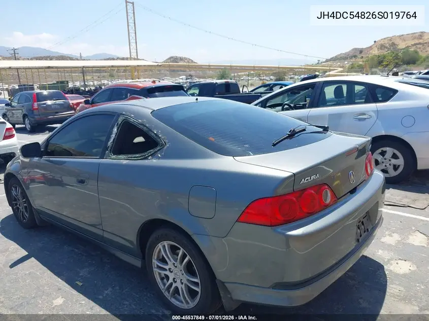 2006 Acura Rsx VIN: JH4DC54826S019764 Lot: 45537849