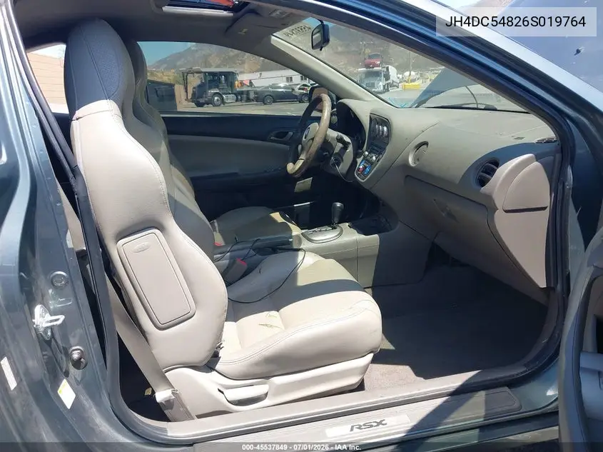 2006 Acura Rsx VIN: JH4DC54826S019764 Lot: 45537849