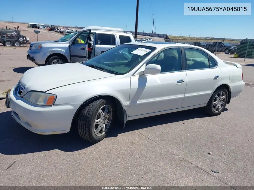 2000 Acura Tl 3.2 VIN: 19UUA5675YA045815 Lot: 45619285