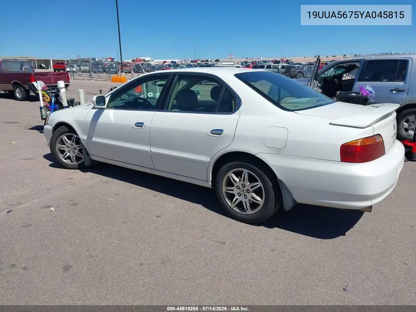 2000 Acura Tl 3.2 VIN: 19UUA5675YA045815 Lot: 45619285
