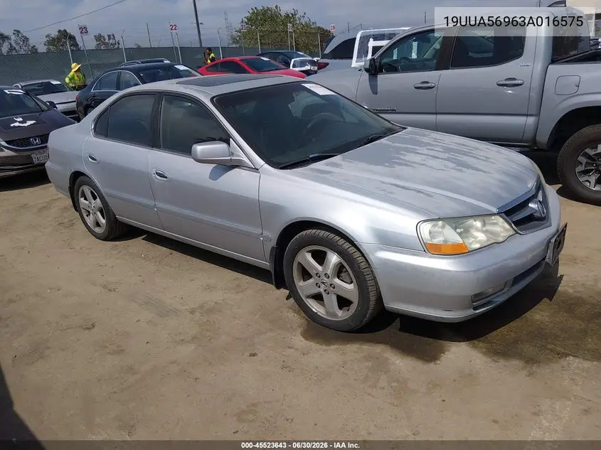 2003 Acura Tl 3.2 Type S VIN: 19UUA56963A016575 Lot: 45523643