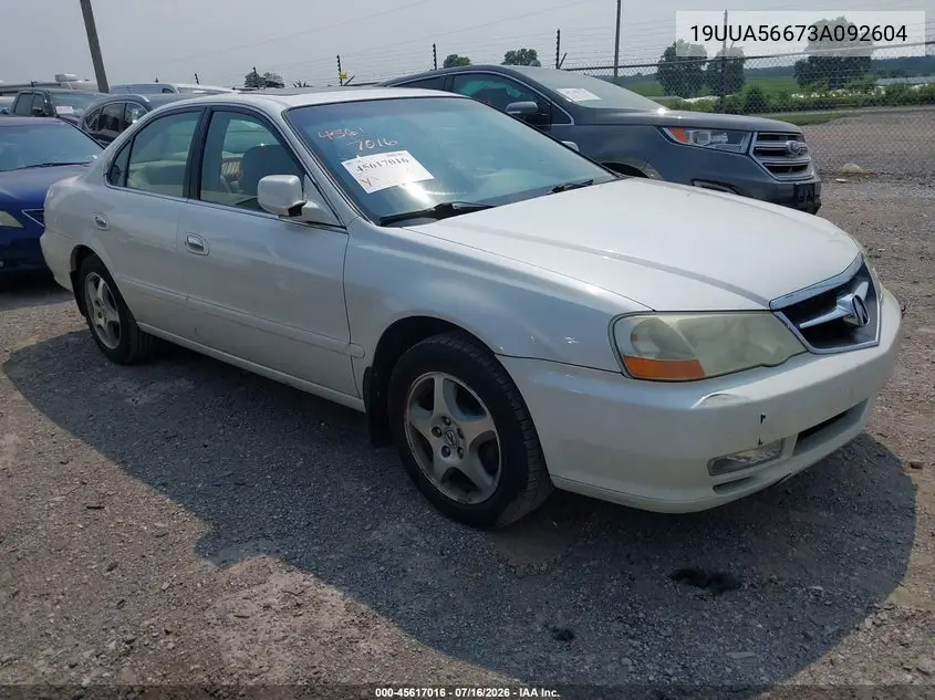 2003 Acura Tl 3.2 VIN: 19UUA56673A092604 Lot: 45617016